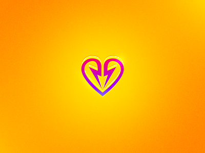 ElectroHeart Logo designer electro heart lightning bolt logo logos long shadow