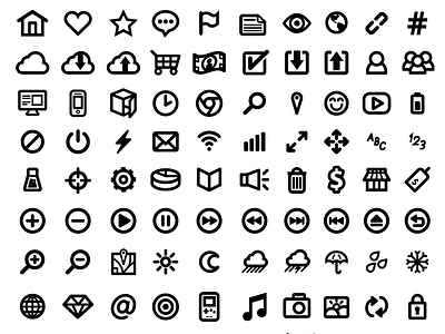 Free UI Vector Icon Set by Lumi on Dribbble