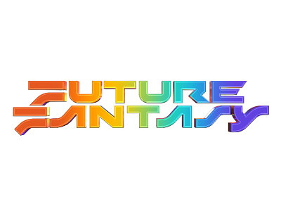Future Fantasy Logo ai art branding designer future futurism futuristic logo logotype minimal minimalism rainbow typography
