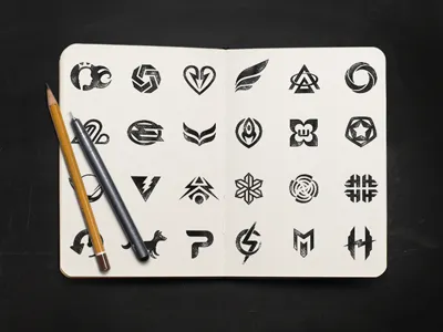 2014 Logo Sketches book branding drawing jonathan hasson logo logo designer logos sketch sketching ui ux