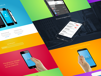 LiftMail Homepage android app color colorful ios jonathan hasson ui ux web