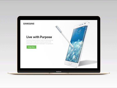 Samsung Landing Page design designer landing page san francisco sf ui ux web design web designer