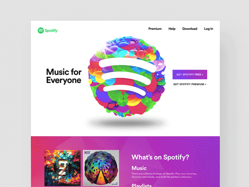 Spotify Homepage Redesign