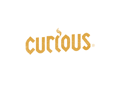 Curious Calligraphic Logo branding calligraphy clean design trends graphic design logo logo design minimal painted simple type typography
