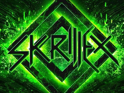 Skrillex Artwork album art color cover download icon jonathan hasson light logo neon skrillex sparks