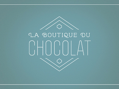 Logo for La Boutique Du Chocolat boutique branding chocolate diamond geometric identity line logo