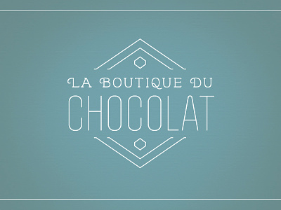Logo for La Boutique Du Chocolat boutique branding chocolate diamond geometric identity line logo