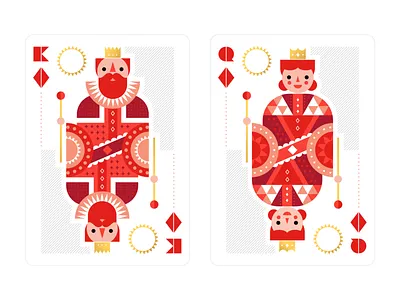 Playing cards deck design geometric illustration illustrator king monarch monarchy people playing cards playingcard playingcards queen royal shapes vector vector illustrator