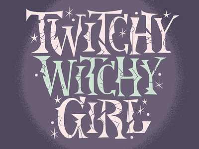 Twitchy lettering font halloween illustration lettering spooky type typography