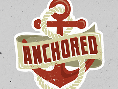 Anchored anchor emblem illustration illustrative logo kids