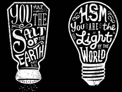 Salt/Light t-shirts bible bw christian font grunge hand illustration lettering light salt t shirt tee type typography