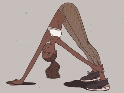 Stretch02 browns illustration workout yoga