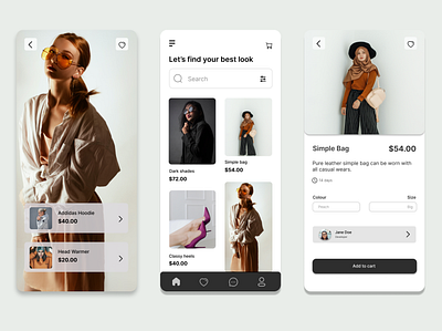 Clothing site app design branding design mobile design ui ux