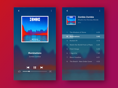 Music Player - App Concept app app concept concept media music music player player ui ux