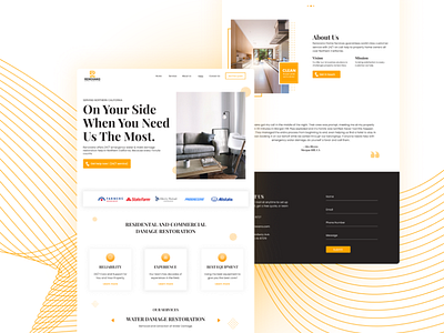 Renovano landing page redesign concept design figma graphic design redesign redesign concept responsive design ui uiux ux water remediation web design website design