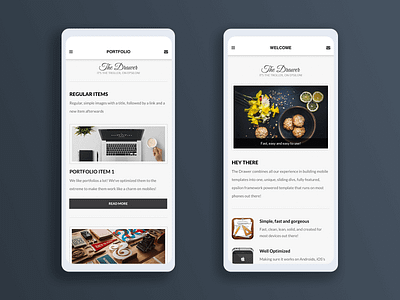 Drawer 2.0 | Mobile Template & Google AMP