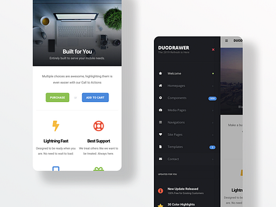 DuoDrawer 2.0 | Mobile Web App Kit