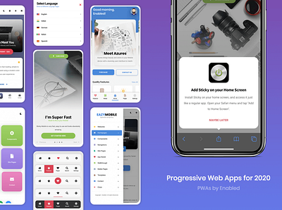 PWA | Best Progressive Web Apps for 2020 | Collection add to home application application design css footer menu html landing page mobile progressive web app progressive web apps pwa sidebar menum ui ux web web app web app design web application web application design webdesign