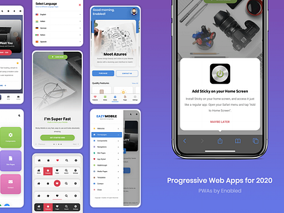 PWA | Best Progressive Web Apps for 2020 | Collection add to home application application design css footer menu html landing page mobile progressive web app progressive web apps pwa sidebar menum ui ux web web app web app design web application web application design webdesign