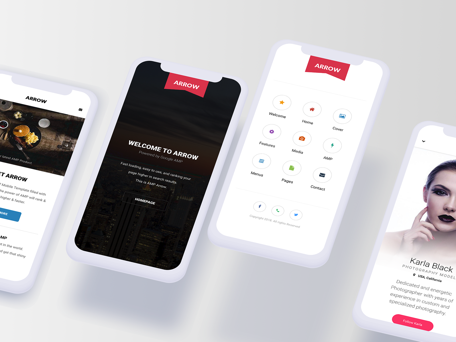 AMP Arrow Google AMP Template by Enabled on Dribbble