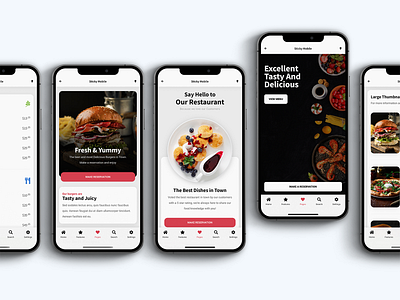 Sticky | Mobile Kit & PWA - Restaurant & Food Pack app app designers app ui app ui ux application ux ui burger menu dessert food app food app design food app ui footer menu mobile mobile app mobile website pizza app restaurant app restaurant design restaurant menu sweets template