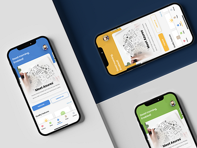 Azures Mobile | Mobile Kit & PWA app app template app ui application color palettes colorful colors colors palette colorsandfonts mobile mobile app mobile kit mobile ui mobile ui ux mobile uiux rainbow shapes ui uiux ux