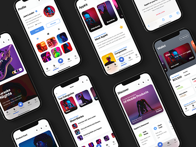 AppKit Mobile - Bootstrap based Mobile Kit & PWA app app design big title cards ui carousel categories commerce footer menu homepagedesign huge title ios ios design mobile mobile app modern app pwa title design ui wallet app wallet ui