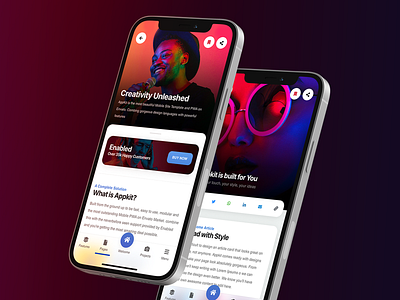 AppKit for Content - New Blog & News Page Templates app app design app ui article design article page blog blog design blog post card ui categories footer menu highlights mobile mobile app neon news news app pwa ui widgets