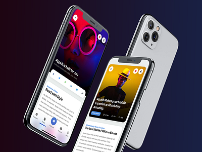 AppKit | Multipurpose Bootstrap Based Mobile Kit & PWA app template article design article page blog design card layout cards ui content design gradient design mobile mobile app mobile app design mobile design modern design neon neon colors news app news design news site site template vivid colors