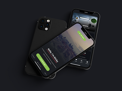 Sticky Mobile | Dark Mode for Apps & Mobile Websites android app ui app ux dailyui dark dark app dark interface dark mode dark ui design envato item ios landing page landing page design mobile mobile site template pwa ui ux walkthrough