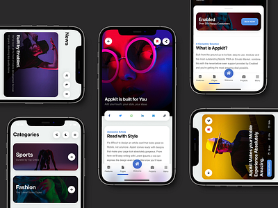 AppKit - Content Based Mobile Kit & PWA article design article list design blog app design blog template bootstrap 5 card based layout card design category page design content creation content website mobile mobile kit news app design news template pwa pwa design template ui ux web app design
