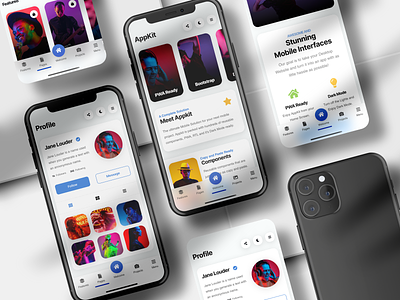 AppKit Mobile - Multi Purpose Mobile Kit & PWA app app design app template application template content content app decoration design footer menu design ios management app mobile mobile app template mobile site design mobile site template profile page pwa tasks design ui ux