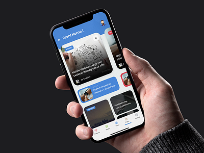 Azures | Events App Mobile Template & PWA android announcements app app design design event announcement event cards events events app icons ios iphone mobile party app party ui sidebar slider desifn template tickets ui