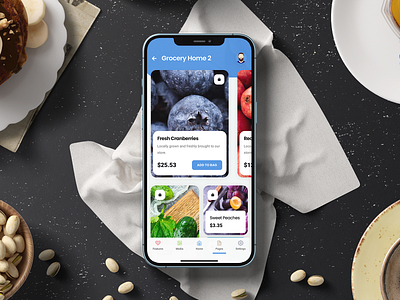 Azures - Mobile Kit & PWA for Grocery App android app bootstrap delivery app design food app food app design food app ui food mobile website grocery grocery app grocery app design grocery website ios iphone mobile template ui user interface design ux