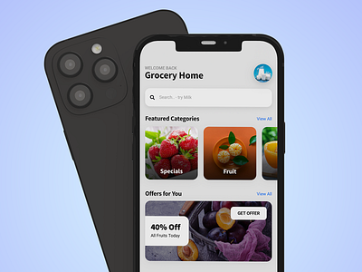 Sticky Mobile - Mobile Kit & PWA Template for Grocery Apps android app app template carousel commerce design ecommerce food delivery app grocery grocery app grocery shopping grocery website ios iphone mobile online shopping pwa sidebar slider ui