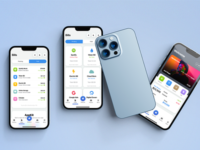 AppKit Mobile - Finance App Kit for Banking, Wallets & Crypto android app banking bill page design bills card based app card layout creative design credit card design design finance app finance pages ios iphone mobile sidebar thumbnails page ui wallet page wallet page deisgn