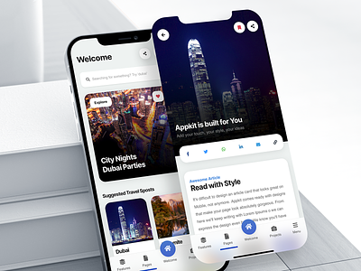 AppKit Mobile | Travel App Template - PWA & Mobile Template android app app template booking booking app css design destinations exotic app holiday holiday app html ios iphone javascript mobile sidebar travel app ui ux