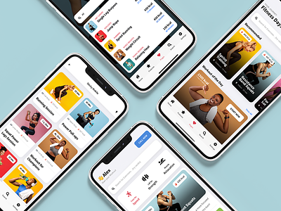 Sticky Mobile | Fitness App Template - Mobile Kit & PWA android app app pages coach app coach app design design fitness app fitness app design gym app gym app design ios iphone mobile personal coach app sidebar sport app subscription app training app training sessions ui