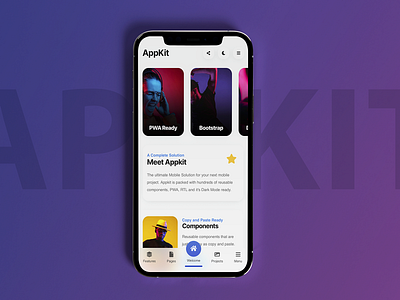 AppKit Mobile | Multipurpose Mobile Kit & PWA App Template android app app design app kit app template card based template creative design design ios iphone mobile mobile app mobile design modern app design modern app ui multipurpose sidebar ui ui kit ux kit