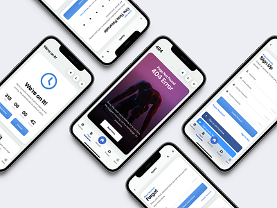 AppKit Mobile | System Pack - Multipurpose Mobile Kit & PWA 404 404 page app app design coming soon page design log in page login mobile mobile app mobile design mobile pages mobile template pages sign up sign up page template ui ux website