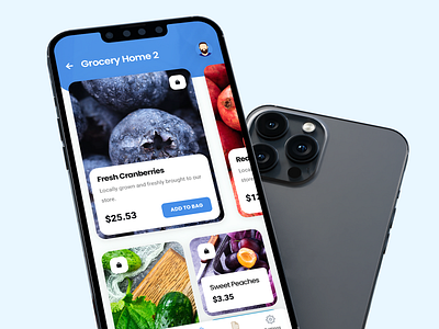 Grocery App Template | Azures Mobile | Mobile Kit & PWA Template android app app template card based design design footer menu grocery grocery app grocery app design grocery store homepage ios iphone mobile online grocery online store design sidebar sidebar menu slider design ui