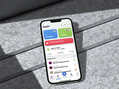 AppKit for Task Management App, PWA or Mobile Website - Template android app card design cards design html ios iphone list app mobile organisation sidebar task task cards task list task management to do to do app to do list ui