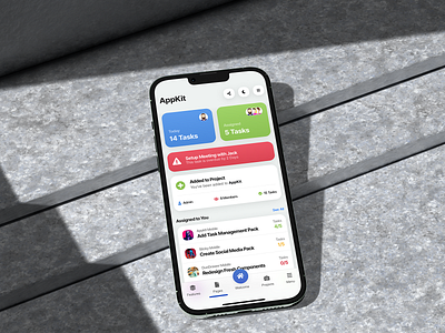 AppKit for Task Management App, PWA or Mobile Website - Template
