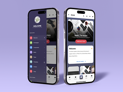 Kolor Mobile | Multipurpose Mobile Kit & PWA App Template