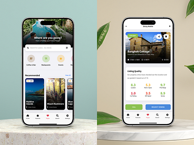 Travel App - Sticky Mobile | Mobile Kit & PWA Template