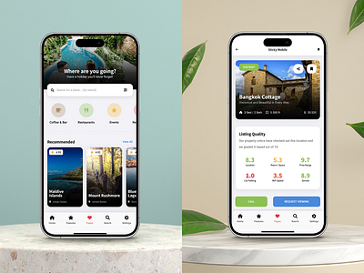 Travel App - Sticky Mobile | Mobile Kit & PWA Template agency app booking booking app design flight booking holiday booking holiday planning holiday stays mobile planner stay stays travel travel agency travel app traveling trip trip planner ui