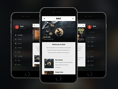 Bolt 3D 3d cordova envato mobile perspective phonegap sidebar tablet themeforest