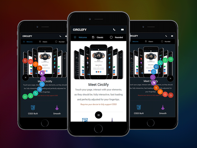 Circlify Full Screen Menu