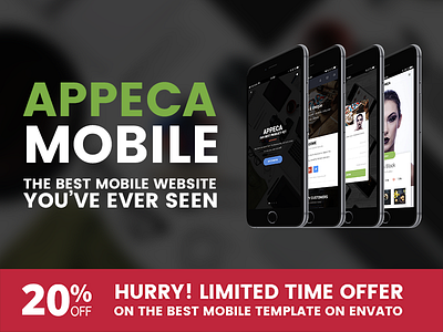 Appeca | The Most Powerful Mobile Template 3d cordova creative css hybrid mobile phonegap sidebar stock template theme