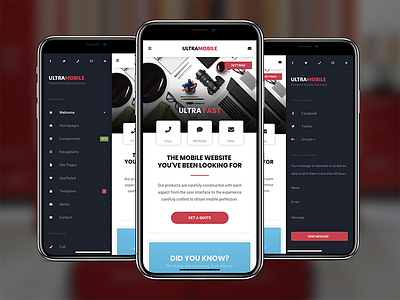 Ultra Mobile | The Ultimate Mobile Template android fast flexible google ios mobile template website